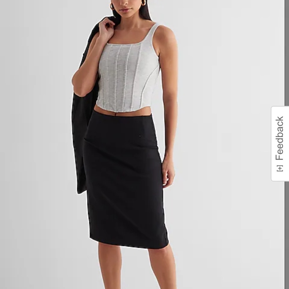 Express columnist high waited midi Black Pencil Skirt